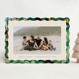 "Wavy Painted Frame" - Holiday Cards in Evergreen by Holly Whitcomb - Front
