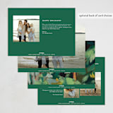 "Wavy Painted Frame" - Holiday Cards in Evergreen by Holly Whitcomb - Back of Card Options
