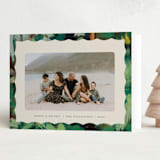 "Wavy Painted Frame" - Holiday Cards in Evergreen by Holly Whitcomb - Folded Card
