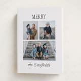 "classic merry triple" - Holiday Cards in Icicle by Kamala Nahas - Folded Card