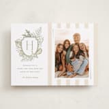 "Tis the Sea-Sun" - Holiday Cards in Sage by Oscar and Emma - Karly Depew - Front