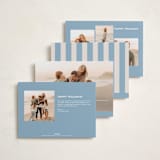 "Vintage Postcard" - Holiday Cards in Sky by Claudia Orengo - Back of Card Options