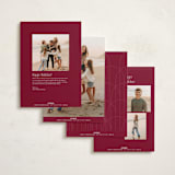"Glory Around" - Holiday Cards in Wine by Brianne Larsen - Back of Card Options