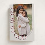 "Glory Around" - Holiday Cards in Wine by Brianne Larsen - Folded Card