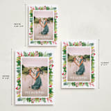 "Tropical Pines Frame" - Holiday Cards in Strawberry Punch by Shiny Penny Studio - Formats Available
