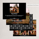 "Simple Script" - Holiday Cards in Charcoal by Ekko Studio - Back of Card Options