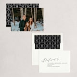 "Simple Script" - Holiday Cards in Charcoal by Ekko Studio - Assembled