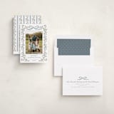 "Laurel Wreath" - Holiday Cards in Juniper by Wildfield Paper Co - Assembled