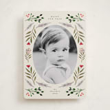 "Merry Round" - Holiday Cards in Buttercream by Lindsay Megahed - Front