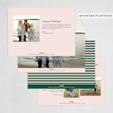 "Classic New Home" - Holiday Cards in Blush by Everett Paper Goods - Back of Card Options