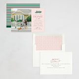 "Classic New Home" - Holiday Cards in Blush by Everett Paper Goods - Assembled