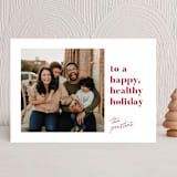 "Happy Healthy" - Holiday Cards in Wine by Genna Blackburn - Front