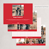 "Happy Healthy" - Holiday Cards in Wine by Genna Blackburn - Back of Card Options