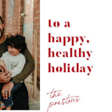 "Happy Healthy" - Holiday Cards in Wine by Genna Blackburn - Detail