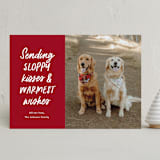 "Dog Wishes" - Holiday Cards in Cardinal by Ekko Studio - Front