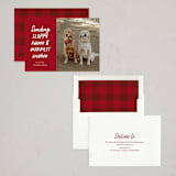 "Dog Wishes" - Holiday Cards in Cardinal by Ekko Studio - Assembled