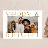 "Merriest&Bright" - Holiday Cards in Golden by Ana de Sousa - Front