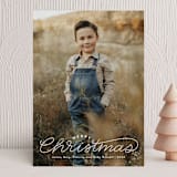 "Classic Lettered" - Holiday Cards in Snow by Laura Hankins - Front