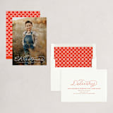 "Classic Lettered" - Holiday Cards in Snow by Laura Hankins - Assembled