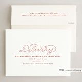 "Classic Lettered" - Holiday Cards in Snow by Laura Hankins - FREE Recipient Addressing