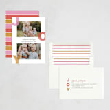 "Abstract Joy" - Holiday Cards in Winter Rose by Little Print Design - Assembled