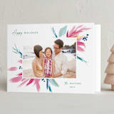 "Island Flowers" - Holiday Cards in Winter Rose by Holly Whitcomb - Folded Card