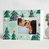 "Joyful Woodland" - Holiday Cards in Evergreen by Vivian Yiwing - Folded Card