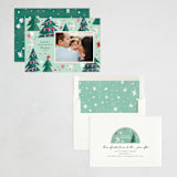 "Joyful Woodland" - Holiday Cards in Evergreen by Vivian Yiwing - Assembled