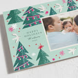 "Joyful Woodland" - Holiday Cards in Evergreen by Vivian Yiwing - Detail