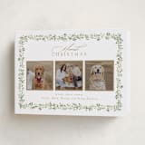 "Laurel Garland" - Holiday Cards in Snow by Everett Paper Goods - Folded Card