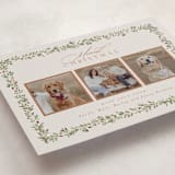 "Laurel Garland" - Holiday Cards in Mulled Wine by Everett Paper Goods - Detail