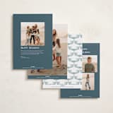 "Colonial Christmas" - Holiday Cards in Lake by Paper Sun Studio - Back of Card Options