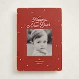 "dainty dots" - Holiday Cards in Poinsettia by Ellen Schlegelmilch - Front