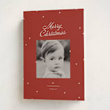 "dainty dots" - Holiday Cards in Poinsettia by Ellen Schlegelmilch - Folded Card