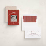 "dainty dots" - Holiday Cards in Poinsettia by Ellen Schlegelmilch - Assembled
