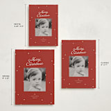 "dainty dots" - Holiday Cards in Poinsettia by Ellen Schlegelmilch - Formats Available