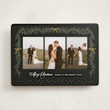 "Ribbon Garland" - Holiday Cards in Midnight by Elly - Front