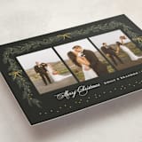 "Ribbon Garland" - Holiday Cards in Midnight by Elly - Detail