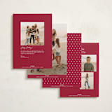 "Modern Merry" - Holiday Cards in Cream by Ilene Guy - Back of Card Options