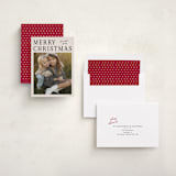 "Modern Merry" - Holiday Cards in Cream by Ilene Guy - Assembled