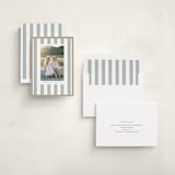 "Linen Stripes" - Holiday Cards in Sage by Angela Thompson - Assembled
