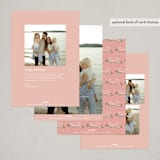 "Ribbonly Frame" - Holiday Cards in Blush by Itsy Belle Studio - Back of Card Options