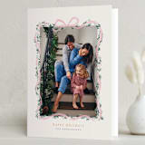 "Ribbonly Frame" - Holiday Cards in Blush by Itsy Belle Studio - Folded Card