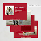 "Kennedy" - Holiday Cards in Poinsettia by Amy Kross - Back of Card Options