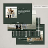 "Minimal Edge" - Holiday Cards in Evergreen by Nicole Walsh - Back of Card Options