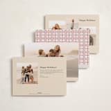 "classic weave" - Holiday Cards in Berry by Kanika Mathur - Back of Card Options
