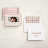 "classic weave" - Holiday Cards in Berry by Kanika Mathur - Assembled
