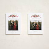 "Greenery Swag" - Holiday Cards in Santa by Everett Paper Goods - Photo Orientation Options