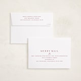 "The Prep" - Holiday Cards in Cranberry by Kristie Kern - FREE Recipient Addressing