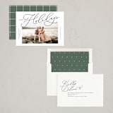 "Scripted Loop" - Holiday Cards in Coal by Jackie Crawford - Assembled